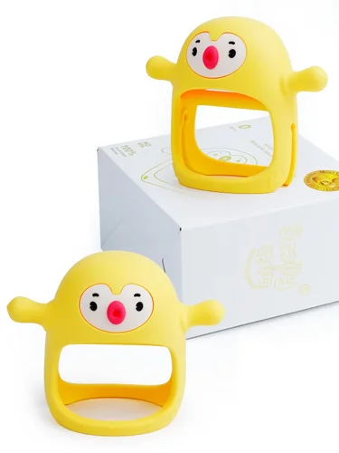 Miniatura 11 de Smily Mia Juguetes de dentición para bebés de 0 a 6 meses, mordedores para bebés de 3 a 6 meses Mordedor de pingüino Mordedor de mano Manoplas