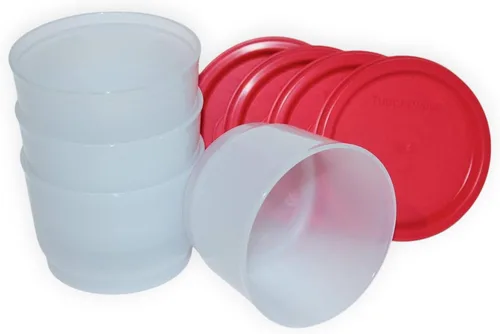 Miniatura 2 de Tupperware Juego de 4 recipientes con sellos rojos (4 onzas cada uno)