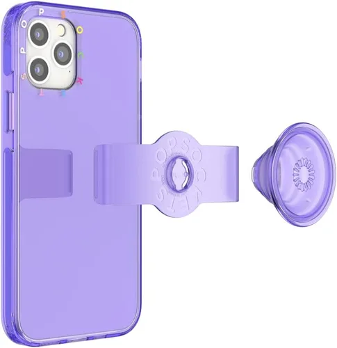 Miniatura 4 de PopSockets Funda para iPhone 12/12 Pro con agarre deslizante reposicionable y compatible con MagSafe - Purple Ice