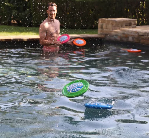 Miniatura 2 de SkimBe® Disco de juguete – Disco de raspado para juegos de piscina, playa y verano – Juguete de desnatamiento de agua para niños y adultos – Juguete