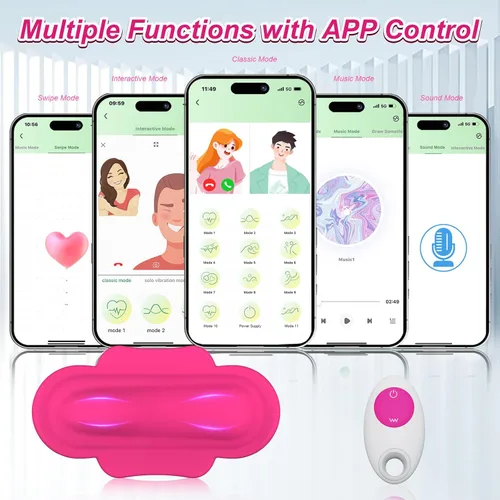 Miniatura 5 de Vibrador portátil con control remoto por aplicación para ropa interior, juguetes sexuales para adultos para mujeres o parejas, vibrador mini