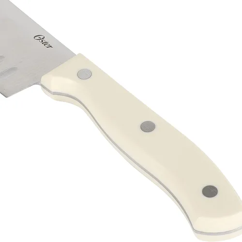 Miniatura 5 de Oster Evansville - Juego de cuchillos de cocina de 14 piezas, acero inoxidable con asas blancas de lino - Cuchillos para cocina Lino Blanco
