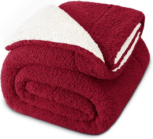 Miniatura 17 de Exclusivo Mezcla Manta Sherpa Reversible de Tamaño Individual, Mantas de Forro Polar Gruesas y Cálidas para Invierno, Felpa Suave y Esponjosa