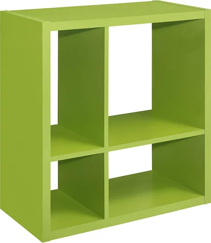 Miniatura 8 de Kings Brand Furniture - Katelyn - Estantería abierta de 4 cubos, organizador de almacenamiento de juguetes para niños (verde)