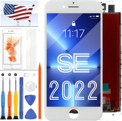 Miniatura 8 de Para iPhone SE 2022 Reemplazo de pantalla negra, para iPhone SE3 Generación Pantalla LCD Pantalla táctil Reemplazo de pantalla completa