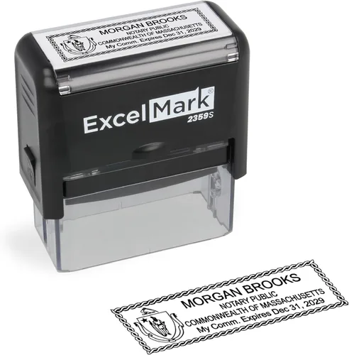 Miniatura 8 de ExcelMark Sello Notarial para los 50 Estados - Sello Oficial del Estado - Texas Negro
