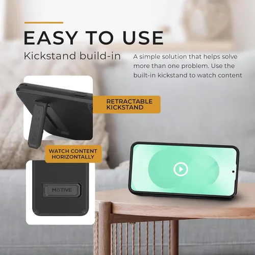 Miniatura 2 de MOTIVE Funda diseñada para Samsung Galaxy S25 Plus con clip para cinturón, compatible con MagSafe Qi2, protección contra caídas de grado militar