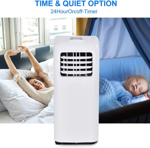 Miniatura 3 de Aire acondicionado portátil 3 en 1, unidad de aire acondicionado de piso frío de 8000 BTU con deshumidificador, control remoto, kit completo
