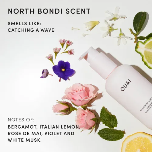 Miniatura 6 de OUAI Crema antiencrespamiento tamaño de viaje, crema hidratante para el cabello con control de encrespamiento y protección contra el calor