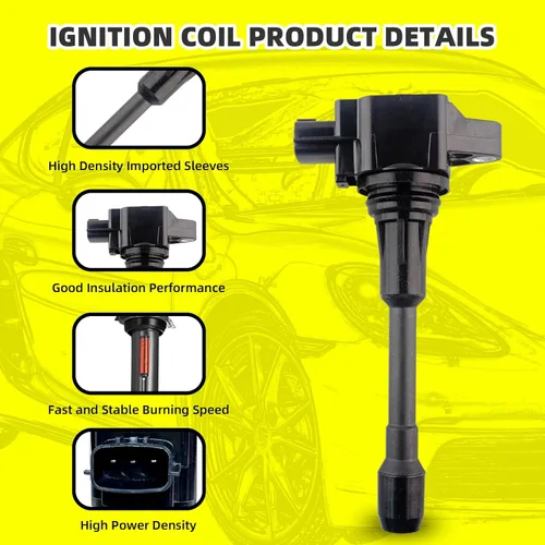 Miniatura 3 de Juego de 4 bobinas de encendido UF549 22448-1HM0A y 4 bujías de iridio compatibles con Nissan Sentra Altima Cube Rogue Versa Infiniti FX50 M56 QX60