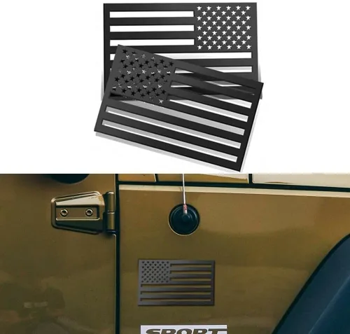 Paquete de 2 insignias de guardabarros con bandera estadounidense 3D de Estados Unidos para automóvil, camión, SUV, calcomanía de bandera de Estados