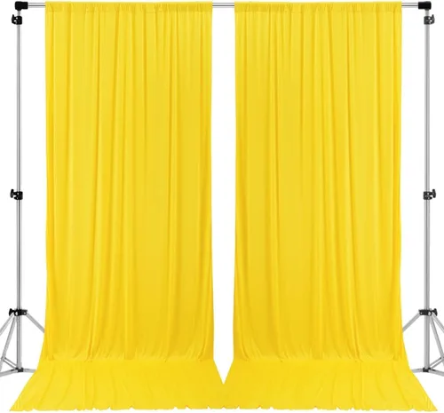 Miniatura 11 de AK TRADING CO. Cortinas de telón de fondo de poliéster IFR de 10 pies x 8 pies con bolsillos para varillas - Cortinas para decoración de ventana