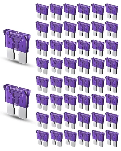 Miniatura 16 de Riseuvo 50 piezas Fusibles Estándar de Automóvil de 20A - Fusibles Automotrices de 20 AMP (ATO/APR/ATS), Fusible de Cuchilla de 32V (12/24V)