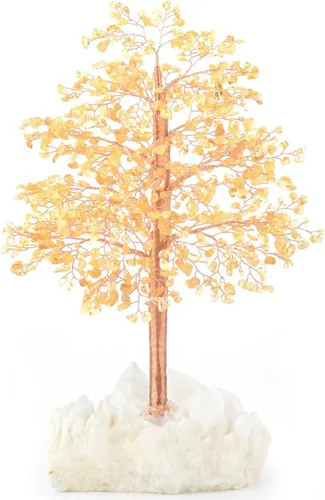 Miniatura 13 de Árbol de la vida con piedras preciosas de cuarzo rosa, base de racimo de amatista, cristal rosa curativo que equilibra la energía positiva, bonsái