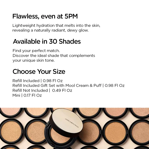 Miniatura 4 de JUNG SAEM MOOL Essential Skin Nuder Cushion Acabado natural, base de cojín de cobertura para construir por artista de maquillaje coreano