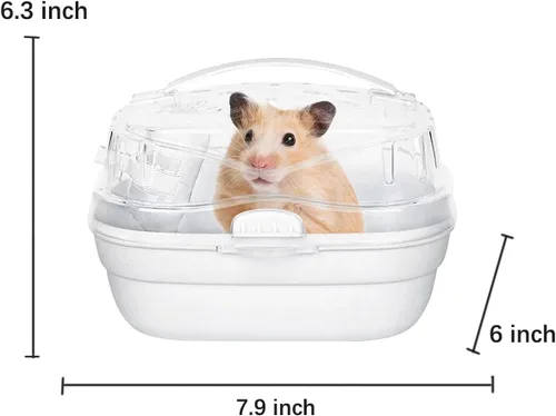 Miniatura 2 de KAMEIOU Jaula portátil de viaje para animales pequeños, hámster, erizo, conejillo de indias, para hámsters, erizos, hurones, conejillos de indias