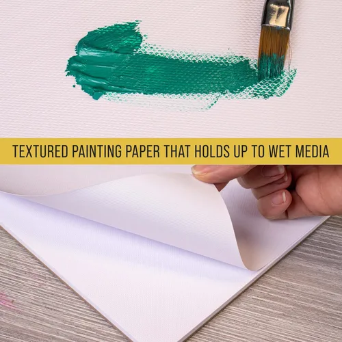Miniatura 4 de U.S. Art Supply Bloc de pintura al óleo de alta calidad de 9 x 12 pulgadas (paquete de 2, 30 hojas en total) – 90 libras (6.70 oz/m²) – Papel pastel