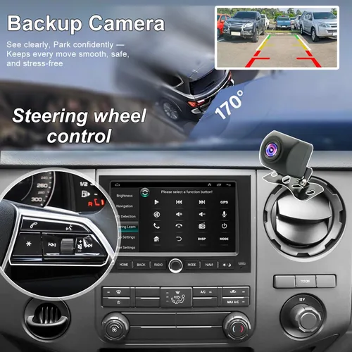 Miniatura 7 de Radio de coche WiFi 5G para Ford F150 F-150 2004-2008, F250/F350 2006-2016, Edge 2007-2010, E150/E250/E350 2009-2014, pantalla táctil estéreo de 7