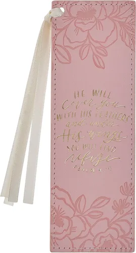 Miniatura 25 de Christian Art Gifts - Marcapáginas premium de piel sintética vegana con escritura bíblica para mujeres: Cuando ella habla - Proverbios 31:26, Marrón