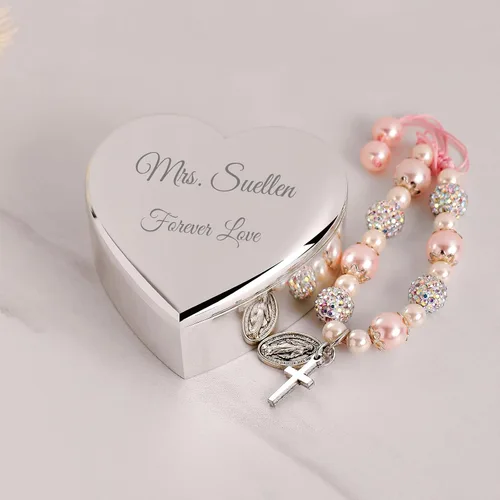 Miniatura 4 de Caja de recuerdo de joyería de corazón personalizada, aniversario para amiga, compañera de trabajo, esposa o hija, regalos con nombre grabado