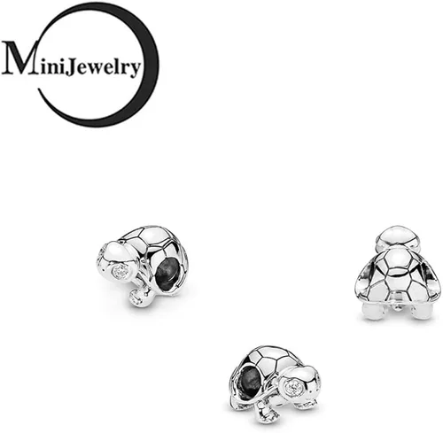 Miniatura 3 de MiniJewelry Dijes de plata de ley para mujeres y niñas, elefante, tortuga, cerdo, para pulseras de zoológico, koala, oso, erizo, dinosaurio, búho