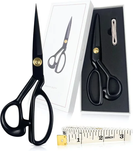 Miniatura 7 de BOCHIKNOT Tijeras de tela profesionales de 8 pulgadas – Tijeras afiladas oro rosa – Tijeras de sastre – Tijeras de oro rosa para oficina – Tijeras