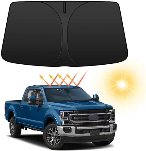 Miniatura 17 de Parasol plegable para parabrisas delantero de automóvil, ajuste personalizado para Ford F-150 F150 2015-2020 Lariat, King Ranch, Platino, XL XLT