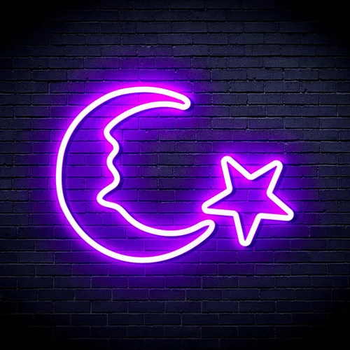 Miniatura 14 de ADVPRO Moon and Star Flex Silicone LED Neon Sign - Azul - st16s33-fnu0009-b