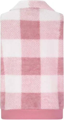 Miniatura 4 de Chaleco de forro polar a cuadros para mujer, casual, mullido, sin mangas, mullido, con cremallera, chaqueta cálida