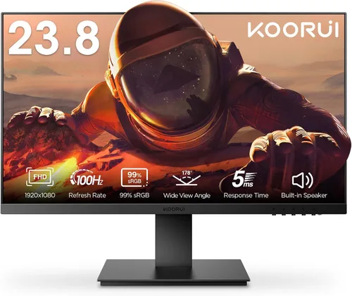 Miniatura 12 de KOORUI Monitor de computadora 22 Pulgadas PC Gaming Full HD 1080P 100Hz Panel VA LCD con altavoces sincronización adaptativa