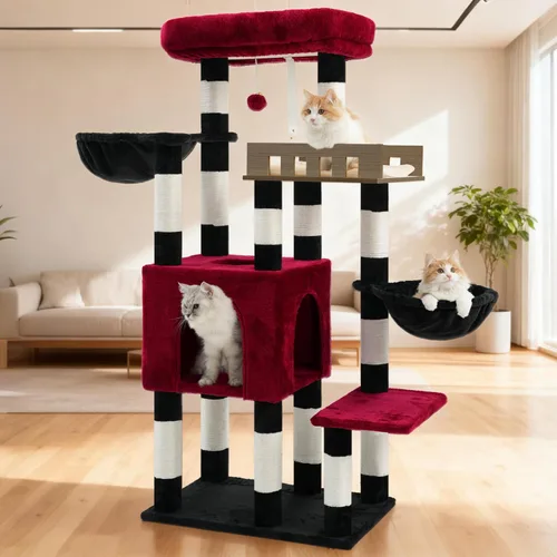 Miniatura 8 de Gitelsnour Árbol para gatos para gatos de interior grandes y adultos, torre para gatos resistente para gatos grandes de 20 libras o más, refugio