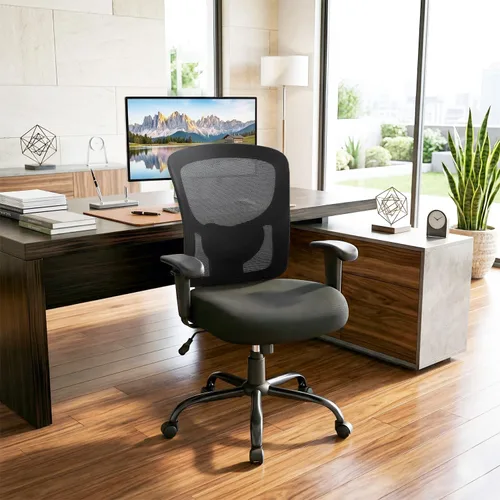 Miniatura 2 de Big and Tall Office Desk Chair Heavy Duty Ergonomic Mesh Desk Chair, Swivel Executive Computer Chairs for Home Office, Adjustable Lumbar Support &