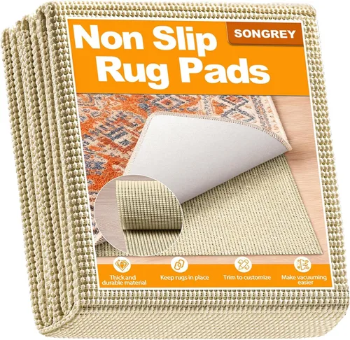 Miniatura 11 de Songrey Almohadilla antideslizante de 2 x 6 pies, almohadillas extra gruesas para superficies duras, evita deslizamientos y asegura las alfombras
