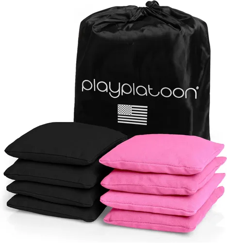 Miniatura 33 de Bolsas de cornhole de tela de pato resistentes a la intemperie premium de Play Platoon - Juego de 8 bolsas de frijoles para juego de Corn Hole
