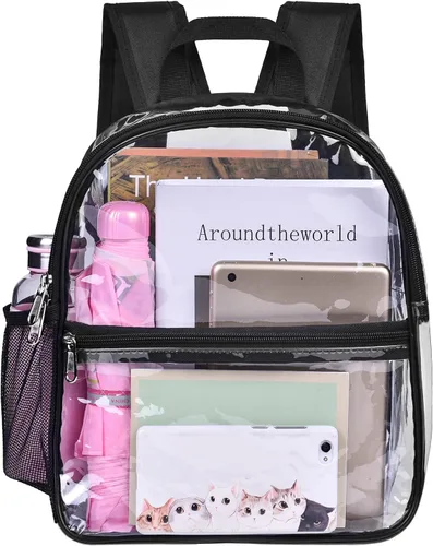 Miniatura 11 de USPECLARE Clear Backpack for Stadium Approved 12×6×12, Water proof Clear Bag for Stadium Events and Concert Work Sport EventBlack