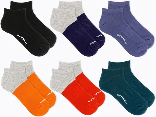 Miniatura 2 de Merrell Calcetines acolchados reciclados para hombres y mujeres, unisex, paquete de 6 pares, banda de soporte de arco y gestión de la humedad
