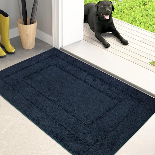Miniatura 12 de PURRUGS Tapete para puerta que atrapa la suciedad, 20 x 31.5 pulgadas, antideslizante, lavable a máquina, tapete de entrada para perro, tapete