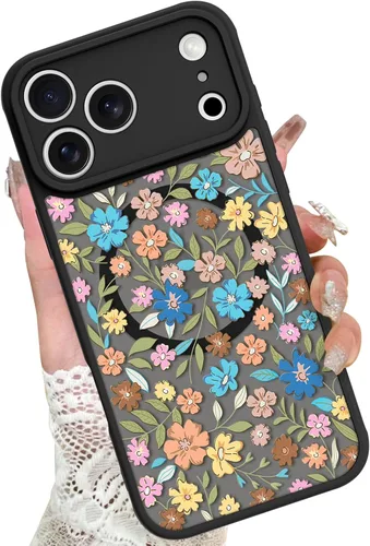 Miniatura 48 de KANGHAR - Funda para iPhone 11 [Compatible con Magsafe] Patrón estampado de leopardo Lindo guepardo Funda protectora magnética para niñas, mujeres