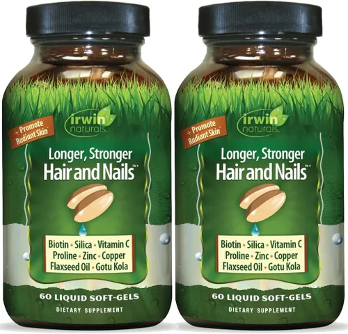 Miniatura 9 de Uñas saludables para piel y cabello Plus de Irwin Naturals, rico en nutrientes, proporciona brillo y fuerza, 60 cápsulas blandas líquidas