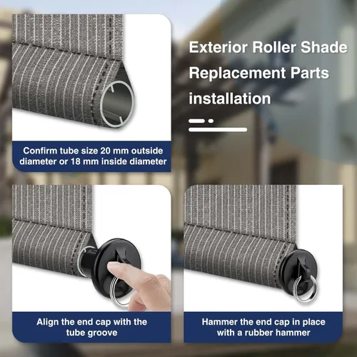 Miniatura 5 de Piezas de repuesto para persianas para exteriores con anillo, doble mejora de resistencia, resistencia a la intemperie, compatible con persianas