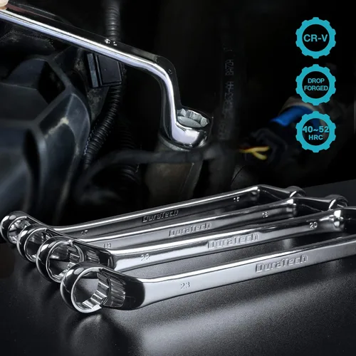 Miniatura 6 de DURATECH Juego de llaves de caja de compensación, métricas, 9 piezas, 0.236-0.906 in, 75 grados, acero CR-V, organizado en bolsa rodante