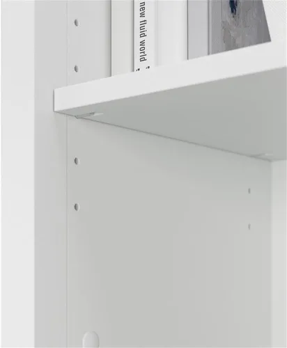 Miniatura 6 de Bush Furniture Salinas - Estantería alta de 5 estantes, juego de 2 en gris Shiplap y blanco puro, almacenamiento vertical de oficina, estanterías