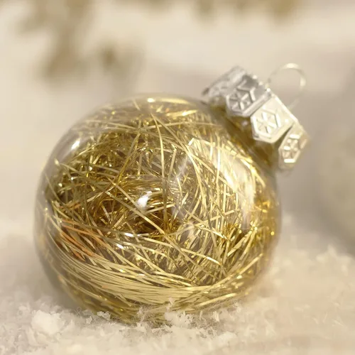 Miniatura 5 de Juego de adornos navideños, 32 piezas de bolas colgantes de Navidad de plástico transparente irrompibles para decoración de árbol de Navidad