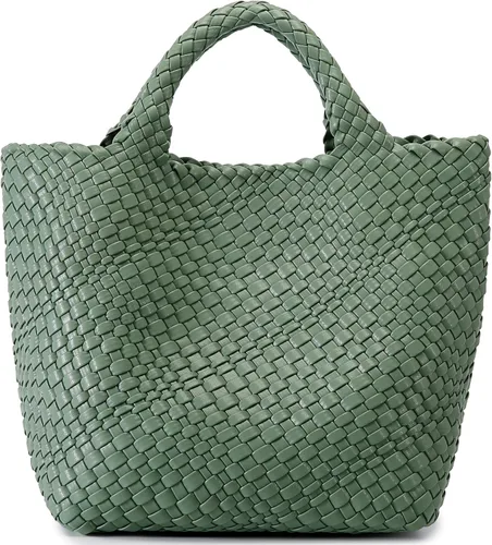 Miniatura 20 de Bolso tejido para mujer, bolso tote de cuero vegano grande para verano, playa, viaje, bolso de mano y cartera retro hecho a mano, bolso de hombro