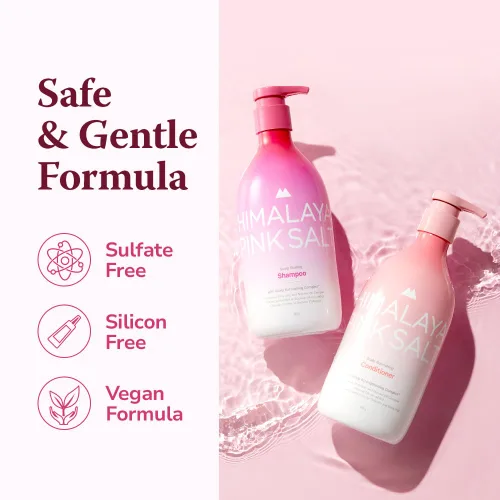 Miniatura 7 de HIMALAYA PINKSALT Juego de champú y acondicionador, juego de cuidado clarificador y nutritivo para el cuero cabelludo con picazón y cabello seco
