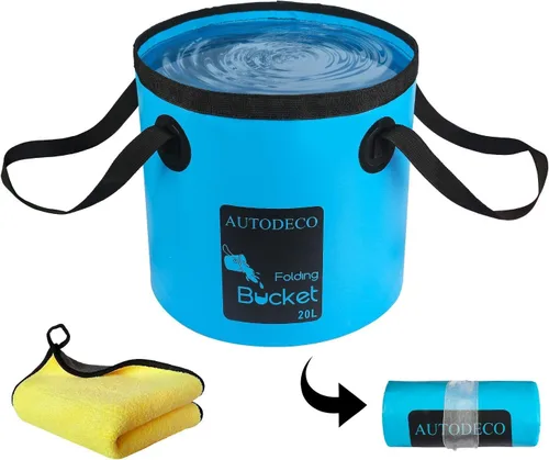 Miniatura 13 de Cubo plegable Contenedor de 5 galones Cubo de agua plegable Lavabo portátil 20L