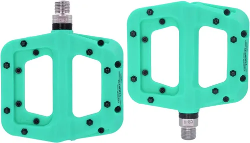 Miniatura 2 de FOOKER Pedales MTB para bicicleta de montaña, 3 rodamientos, antideslizantes, ligeros, de fibra de nailon, pedales de plataforma de bicicleta