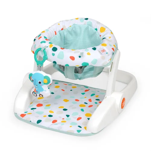 Miniatura 9 de Bright Starts - Asiento de piso de 2 posiciones para aprender a sentarse (gris jaspeado), sienta a tu bebé en esta silla ajustable para actividades