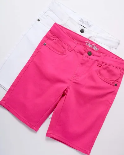 Miniatura 2 de Real Love Pantalones cortos para niña - Bermudas de sarga súper elásticas (paquete de 2)