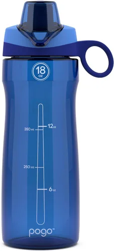 Miniatura 24 de Pogo Botella de agua de plástico sin bisfenol A con tapa con pico de 32 onzas, color azul atolón Azul (Blue Atoll)
